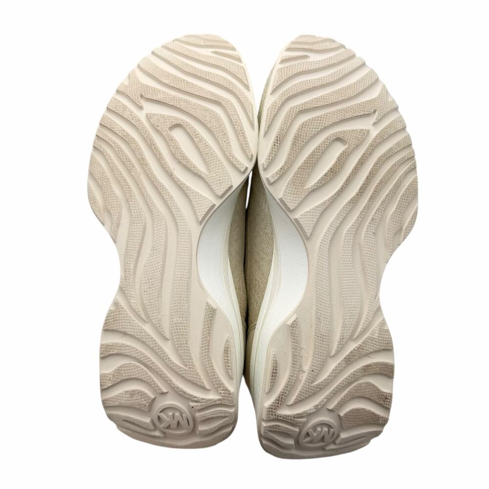 Michael Kors Ari Neutral Cream Knit Slip On Athleisure Lifestyle Sneakers - Picture 11 of 11